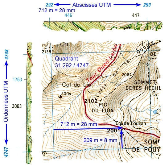 Mappa con il Col de Louron