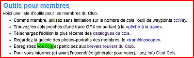 outils pour membres